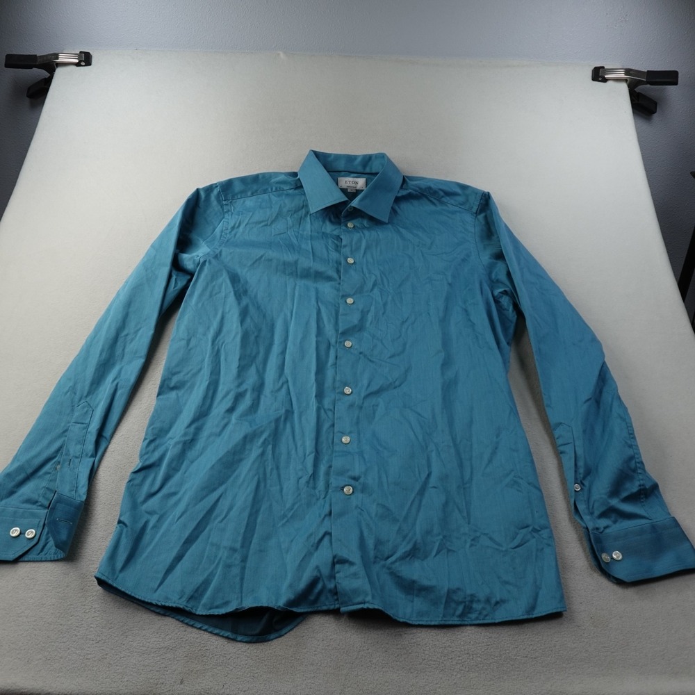 Eton Cambridge Shirt Mens 3XL 48 19 Blue Contemporary Cotton Dress